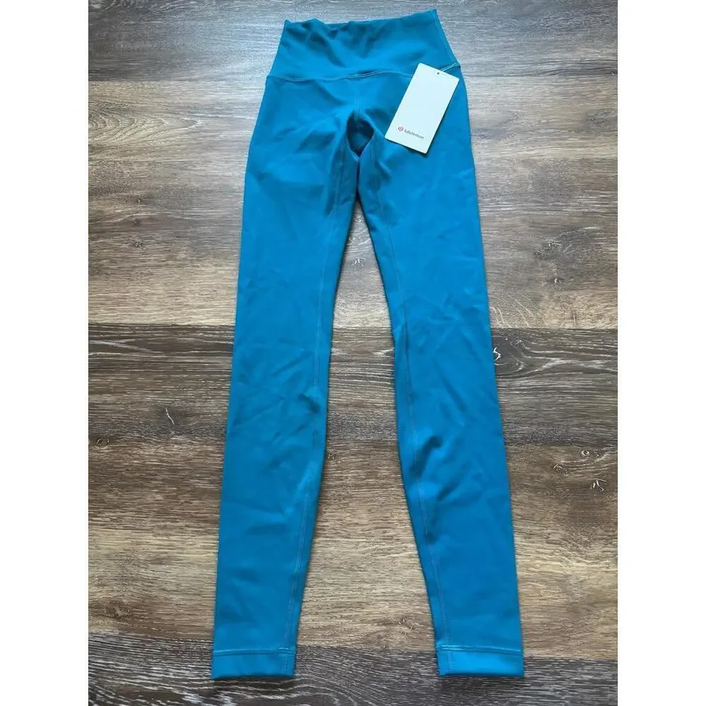 Lululemon Wunder Train High Rise 28” Hawaiian Blue Size 2 NWT